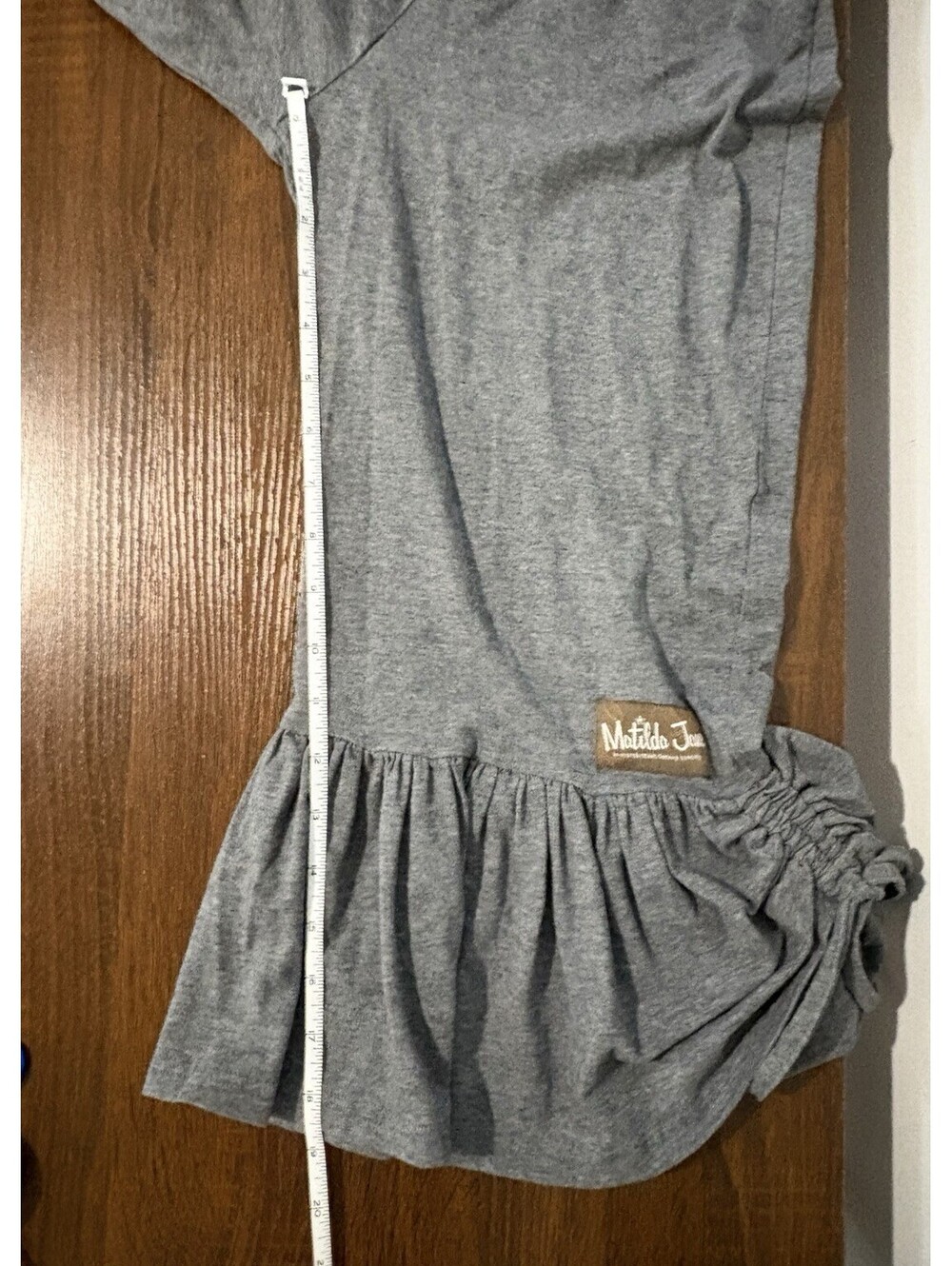 Matilda Jane Sofia Pant Ruffle Hem Girl’s XS Gray Rushed Ruffle String - Picture 4 of 9